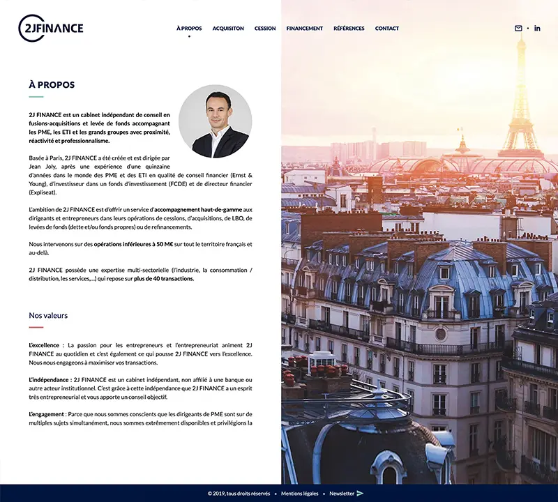 Capture d'écran du site web