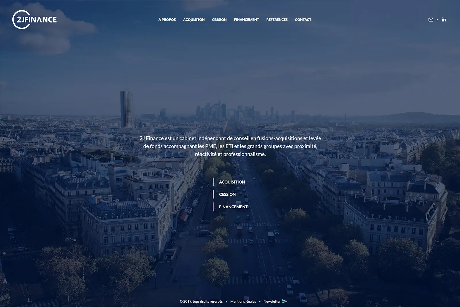 Capture d'écran du site web