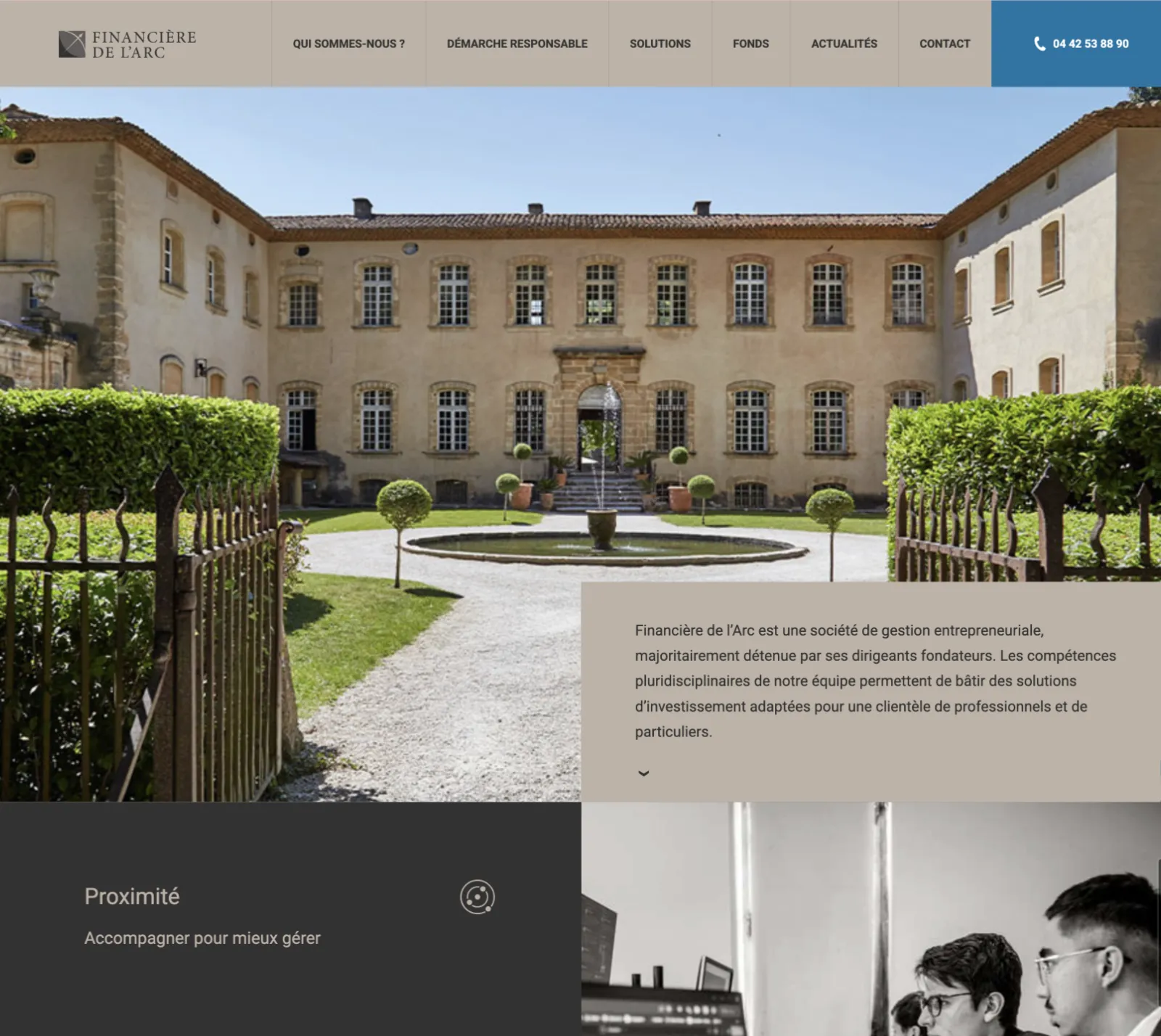 Page d'accueil du site