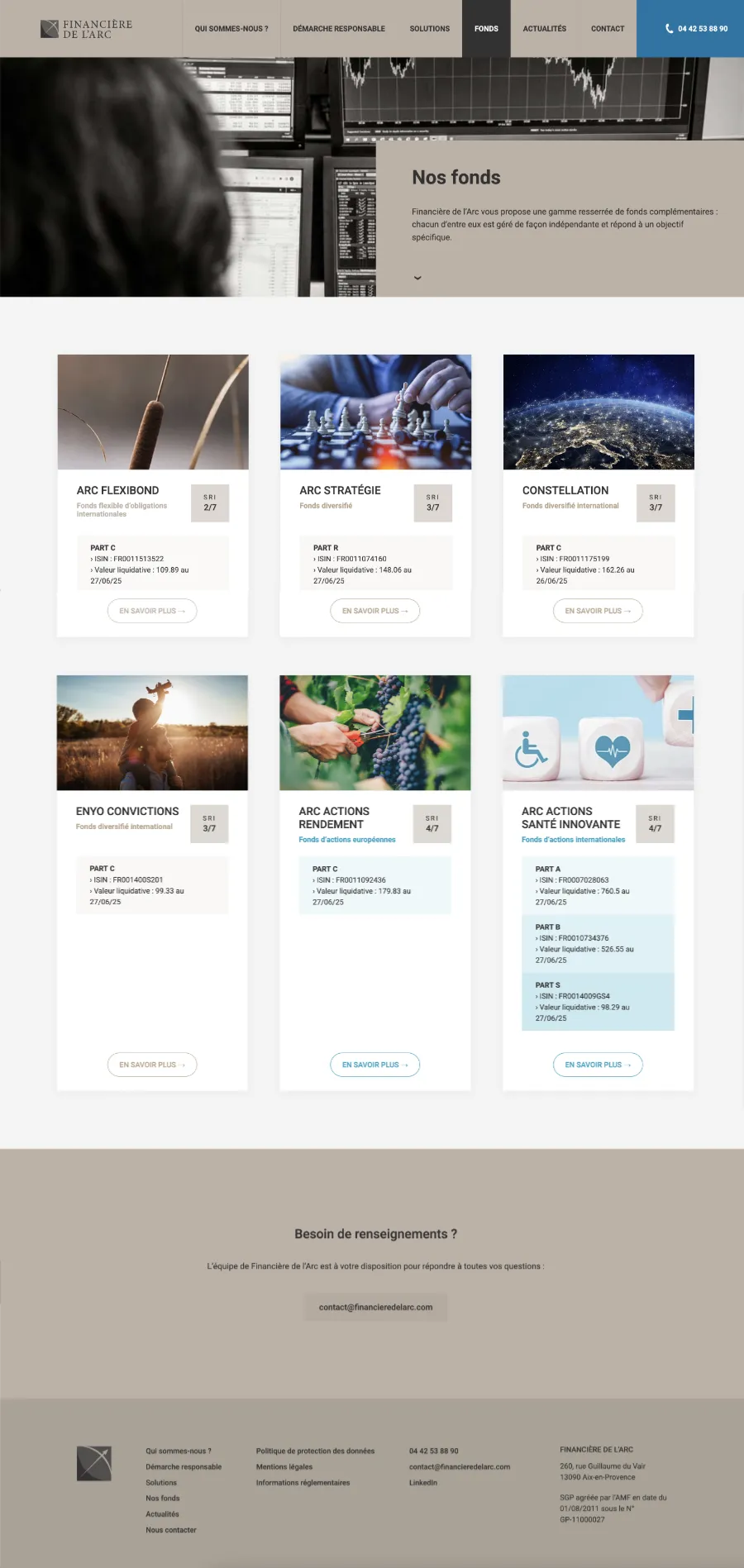 Capture d'écran du site web