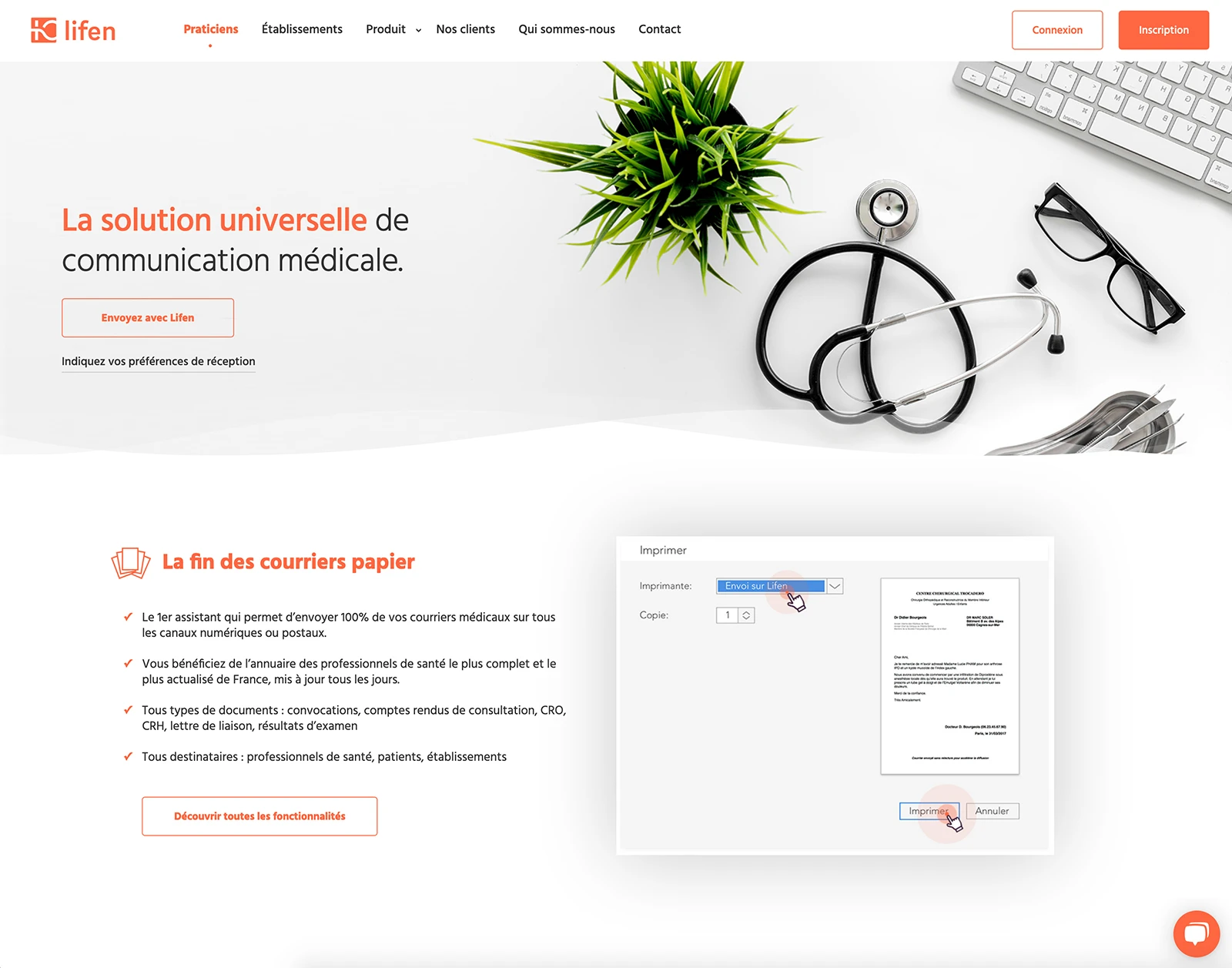 Capture d'écran du site web