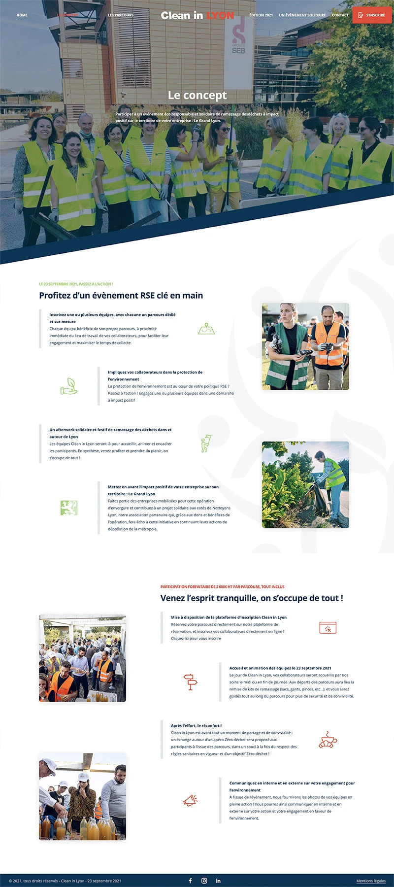 Page présentant le concept
