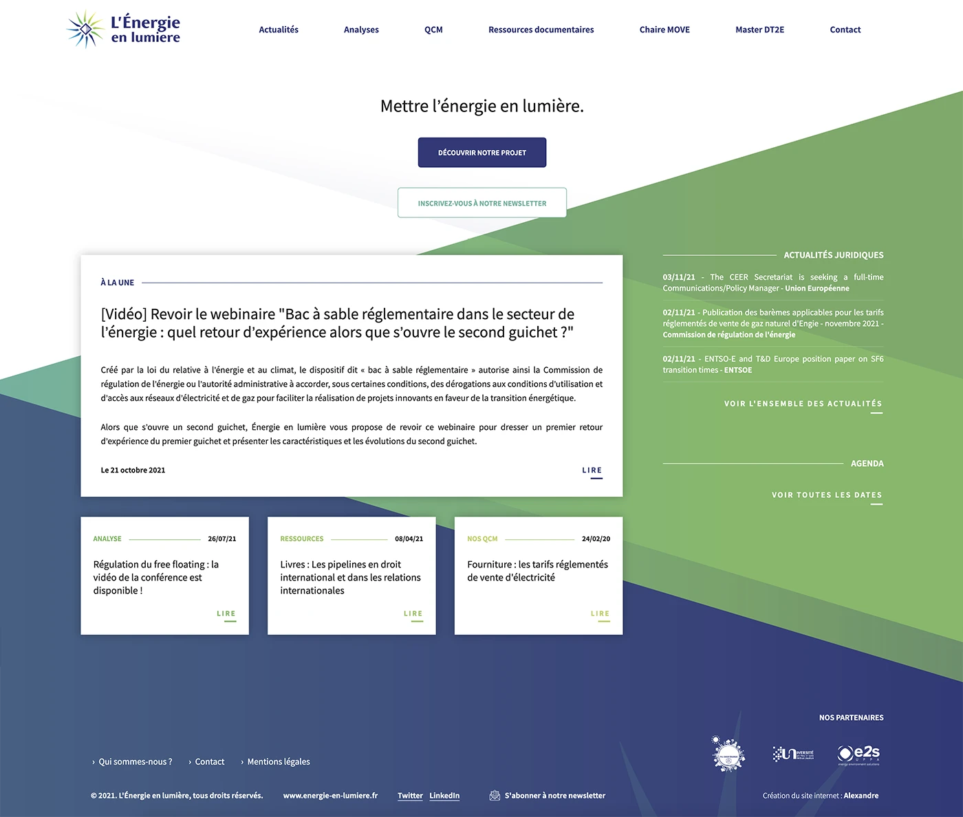 Capture d'écran du site web