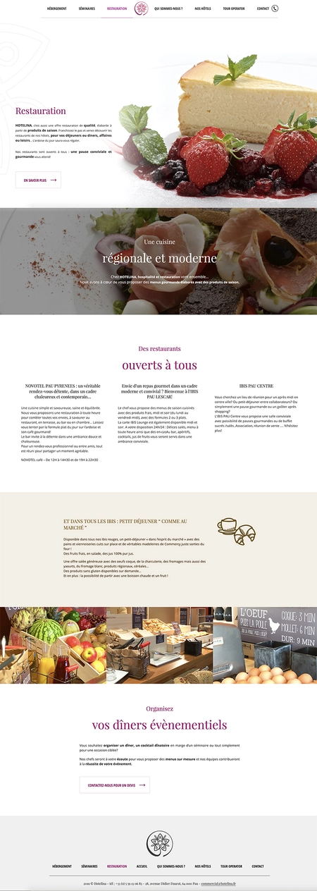 Page restauratant du site
