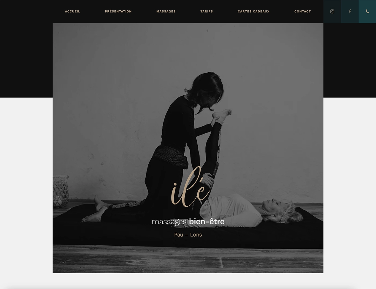 Page d'accueil du site