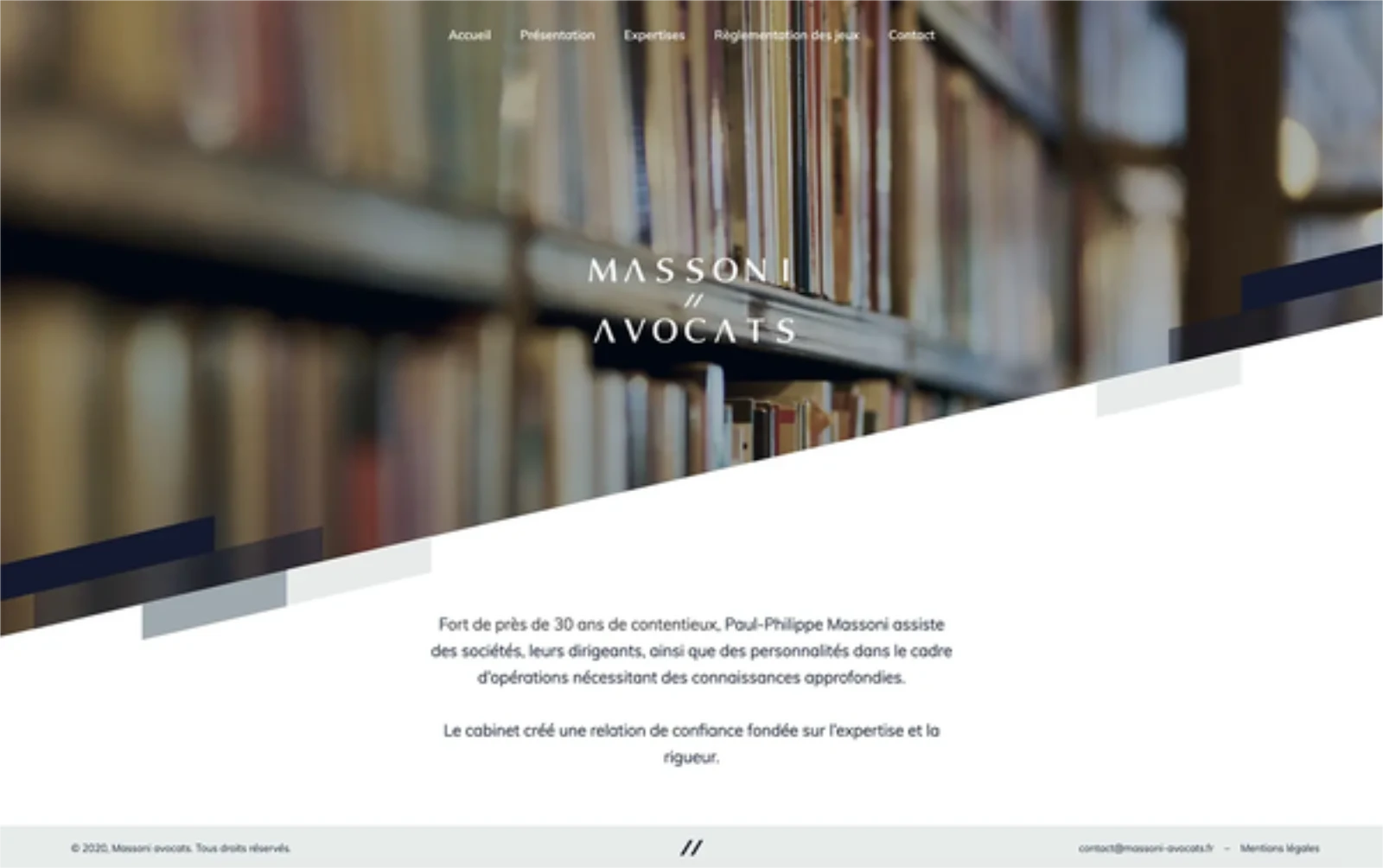Capture d'écran du site web