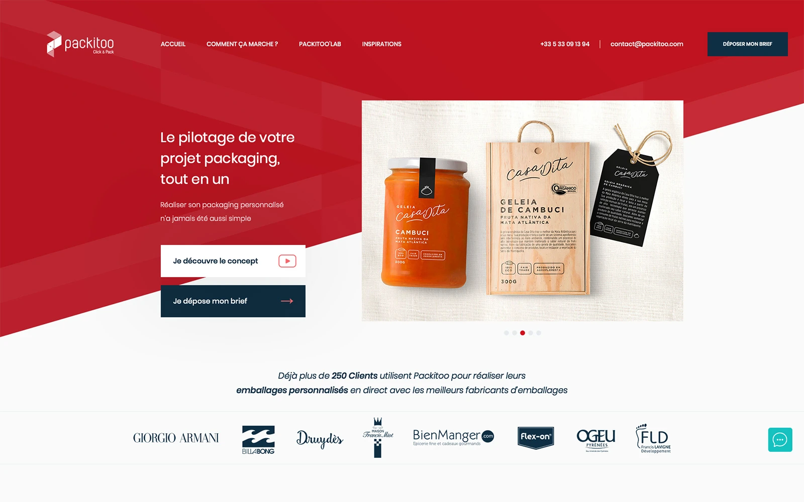 Capture d'écran du site web
