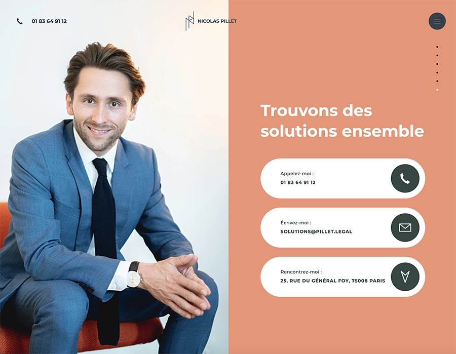 Section Contact du site