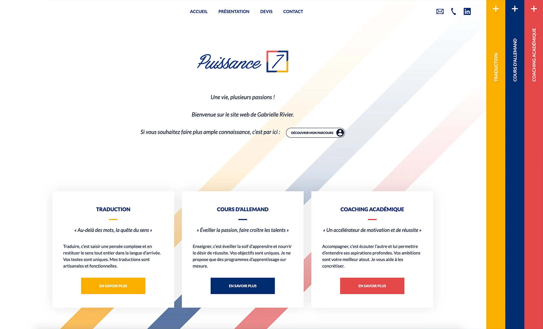 Capture d'écran du site web
