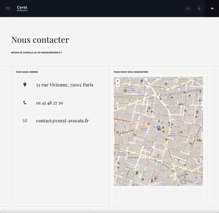Capture d'écran du site web