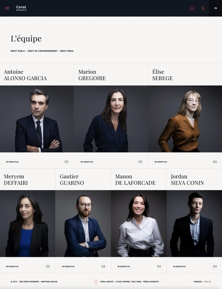 Capture d'écran du site web