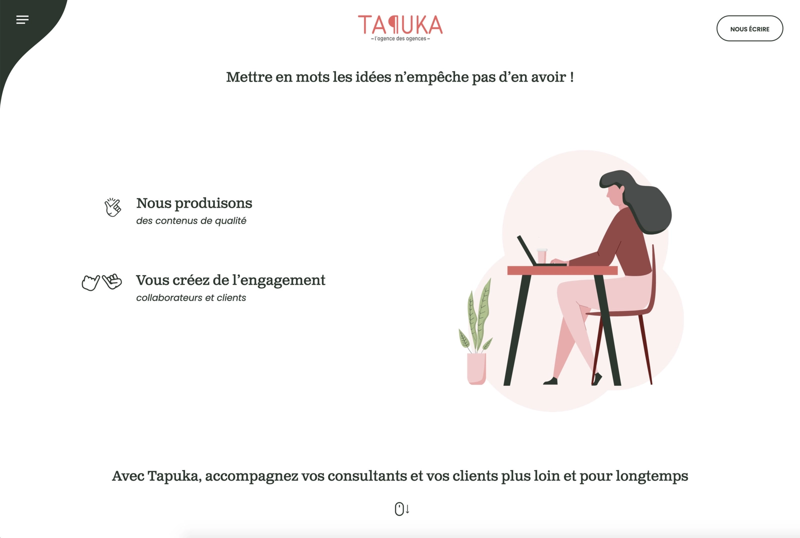 Page d'accueil du site
