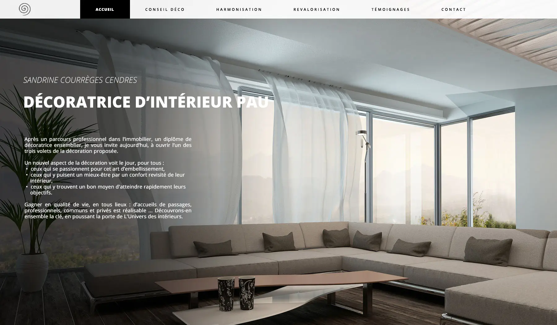Capture d'écran du site web